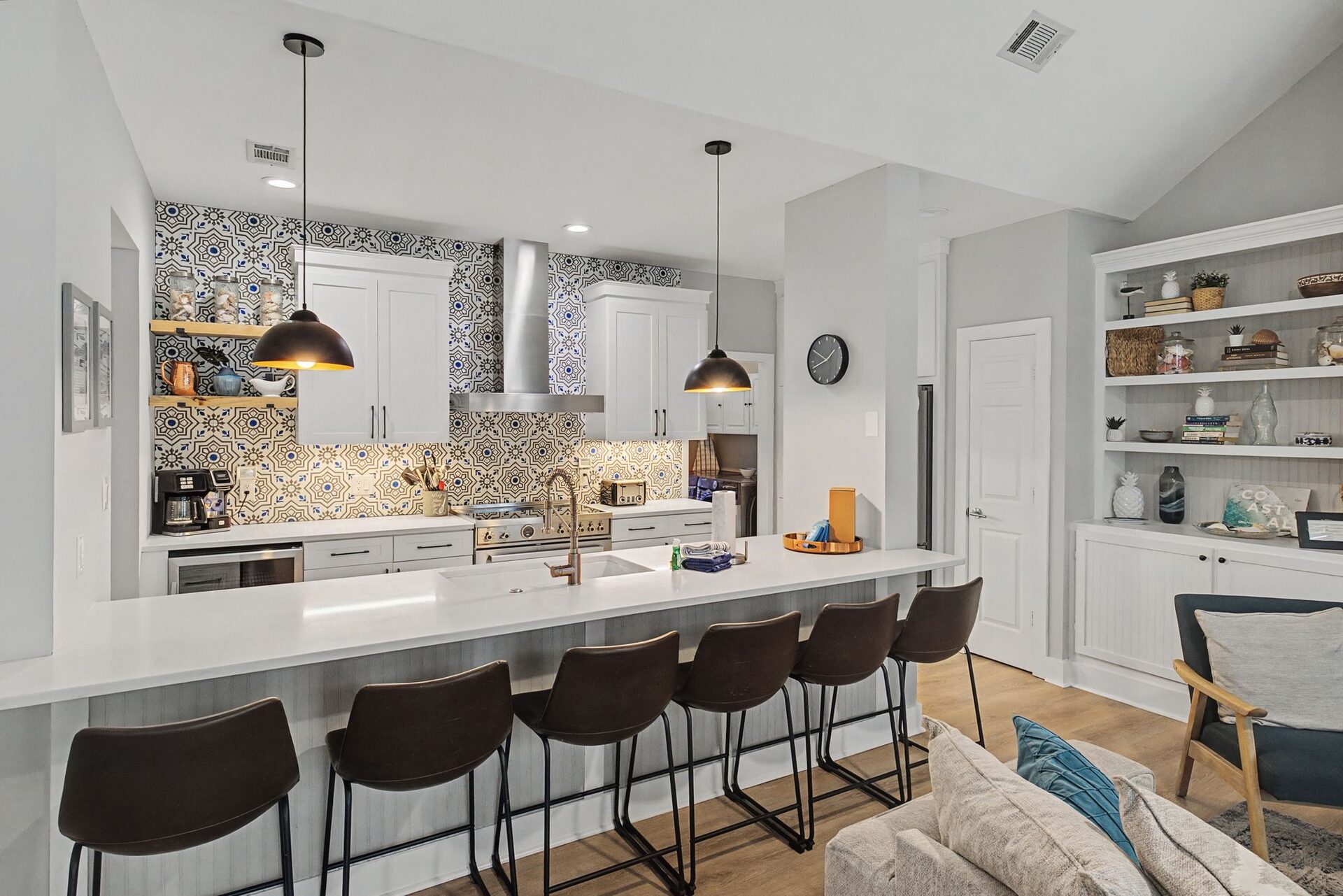 Updated kitchen with island